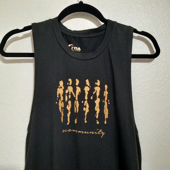 Zyia Active Community Racerback Tank Black Sz M - Picture 3 of 9